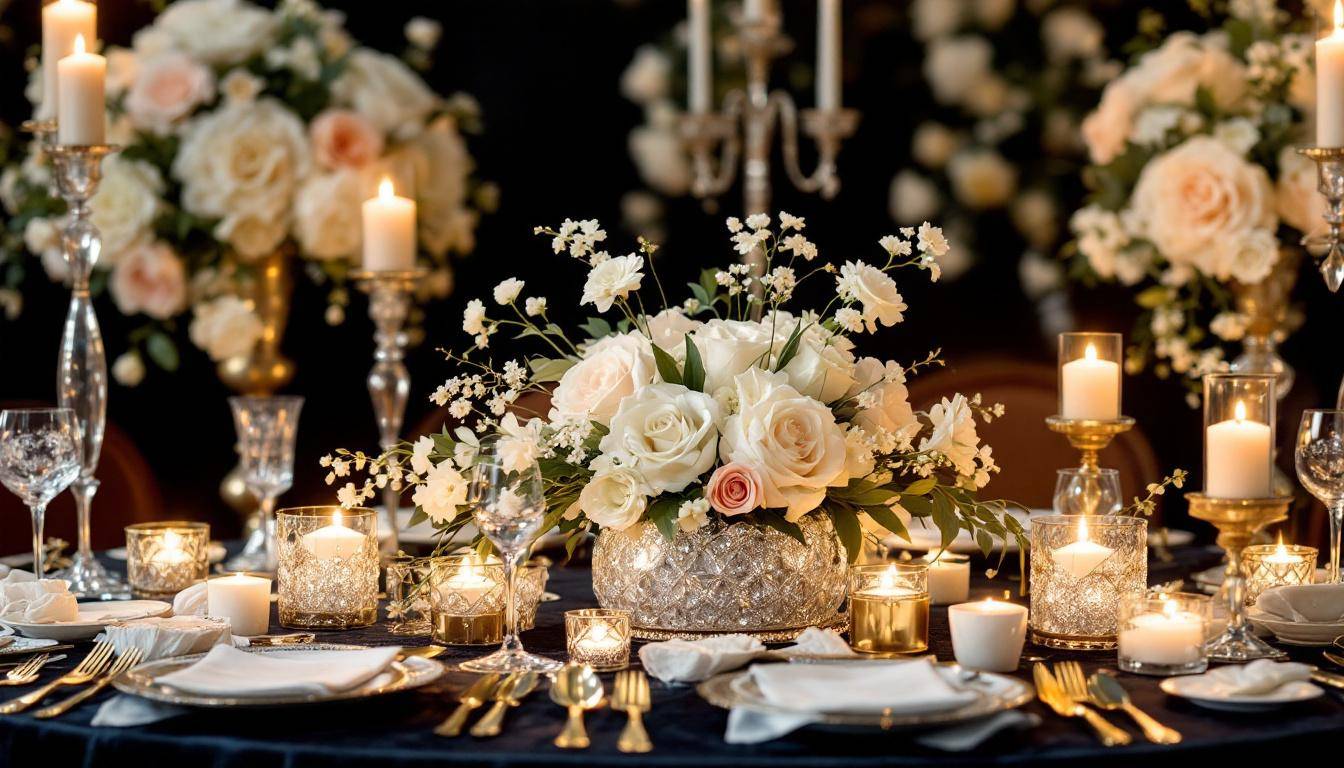 Centre de table luxueux mariage