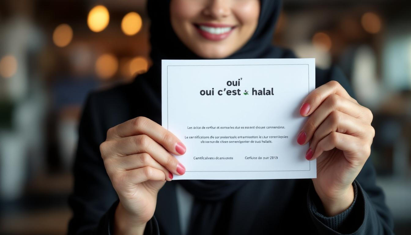 Certificat halal d'un traiteur lyonnais