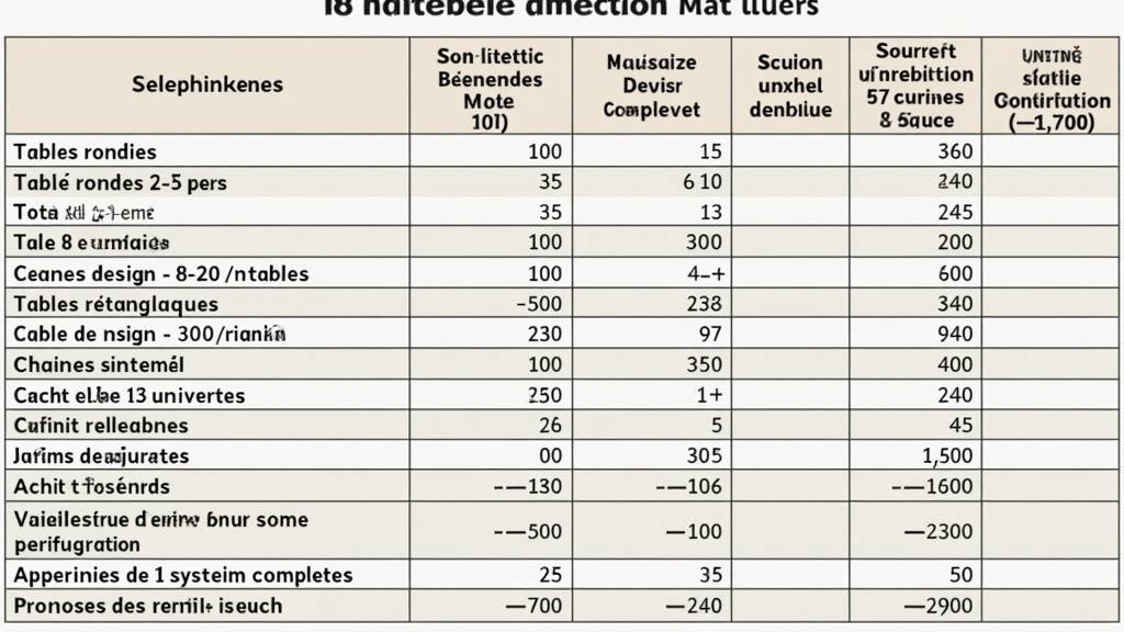 Check-list détaillée d'organisation pour la location de matériel de mariage