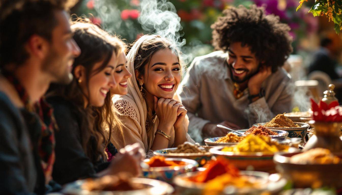 Ambiance conviviale autour d'un couscous royal à Meyzieu