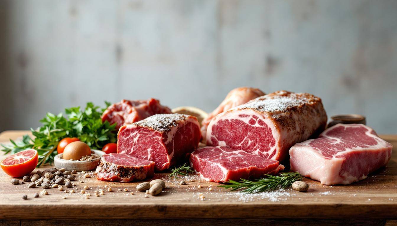 Sélection de viandes pour couscous royal chez un traiteur lyonnais