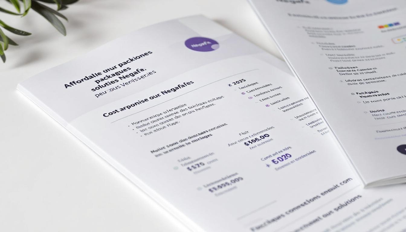 Tableau des prix forfaits negafa Vénissieux