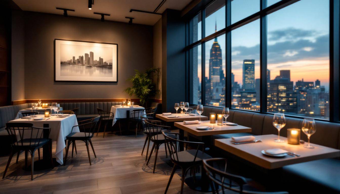 Présentation artistique de mezzés orientaux sur plateau doré