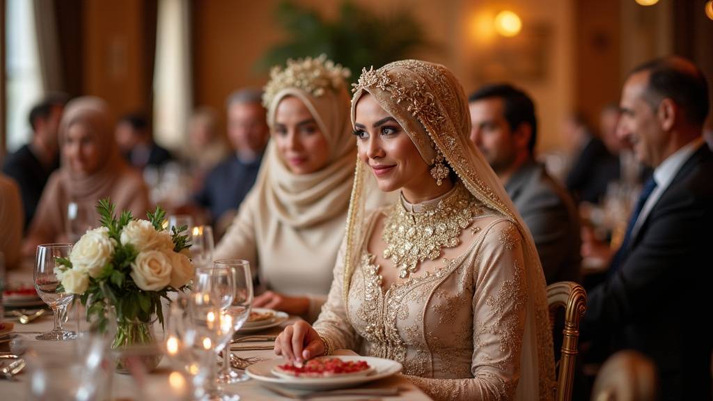 Équipe professionnelle d'organisateurs de mariage oriental à Lyon en pleine coordination