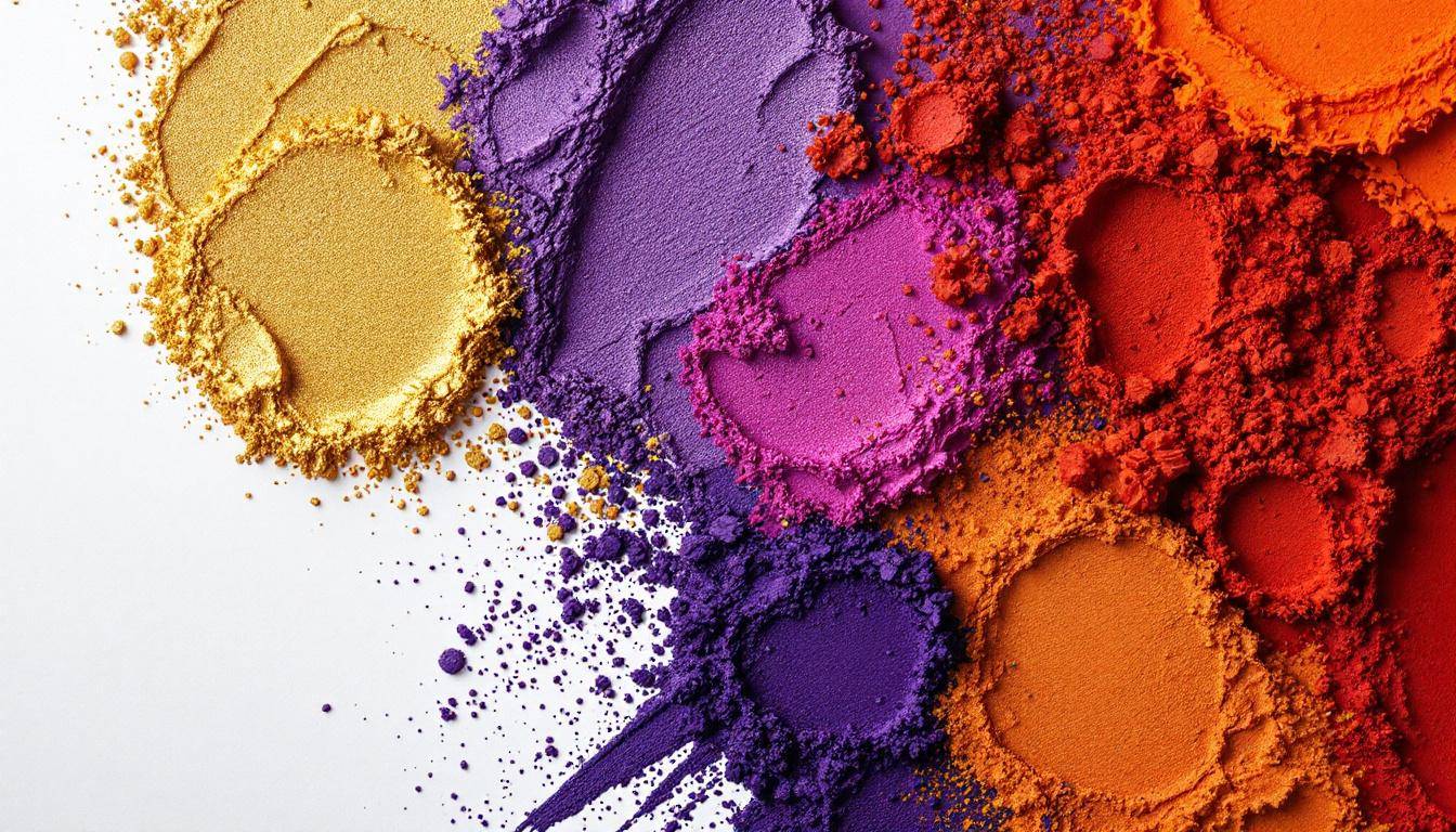 Palette de couleurs orientales pour mariage : or, bordeaux et bleu majorelle