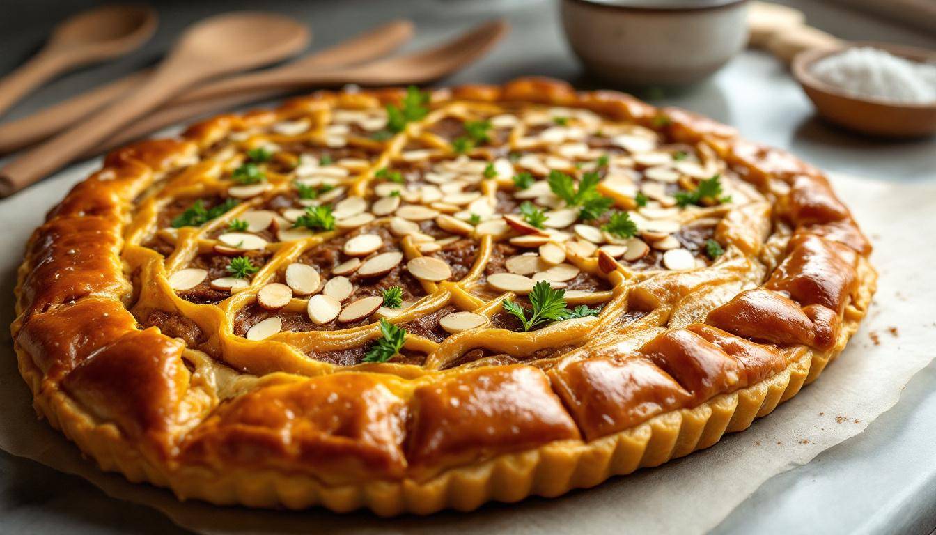 Préparation artisanale de pastillas dans notre cuisine à Vénissieux