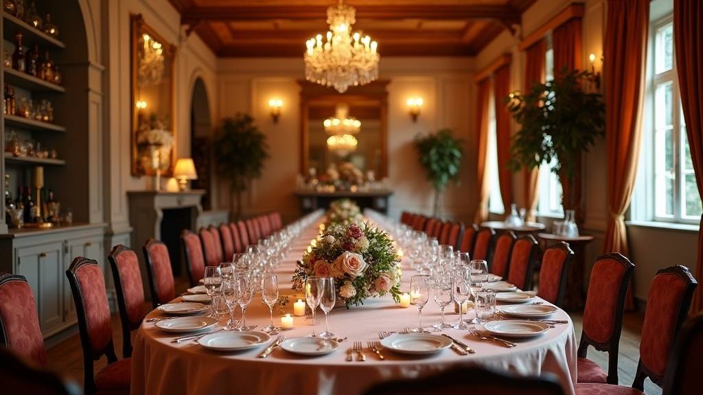 Décoration thématique dans une salle de réception