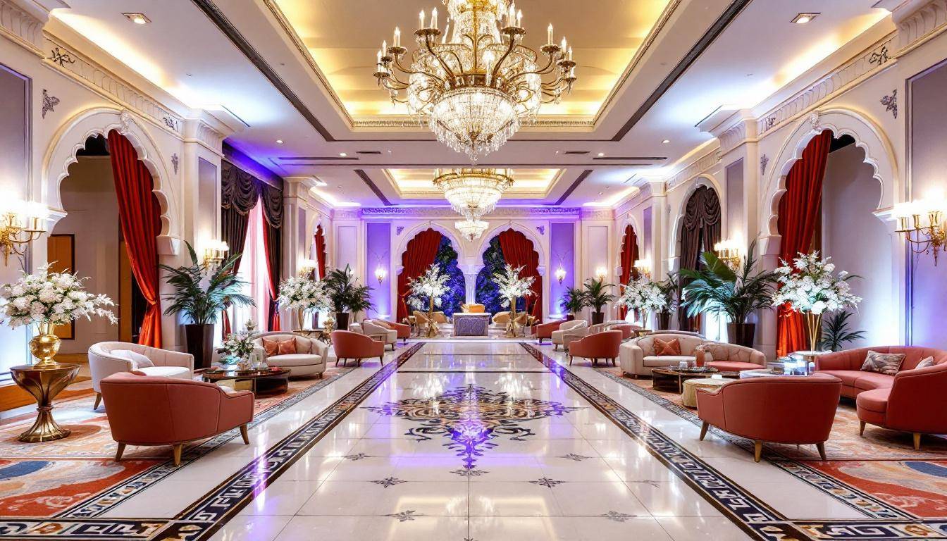 Salle de réception moderne pour mariage oriental