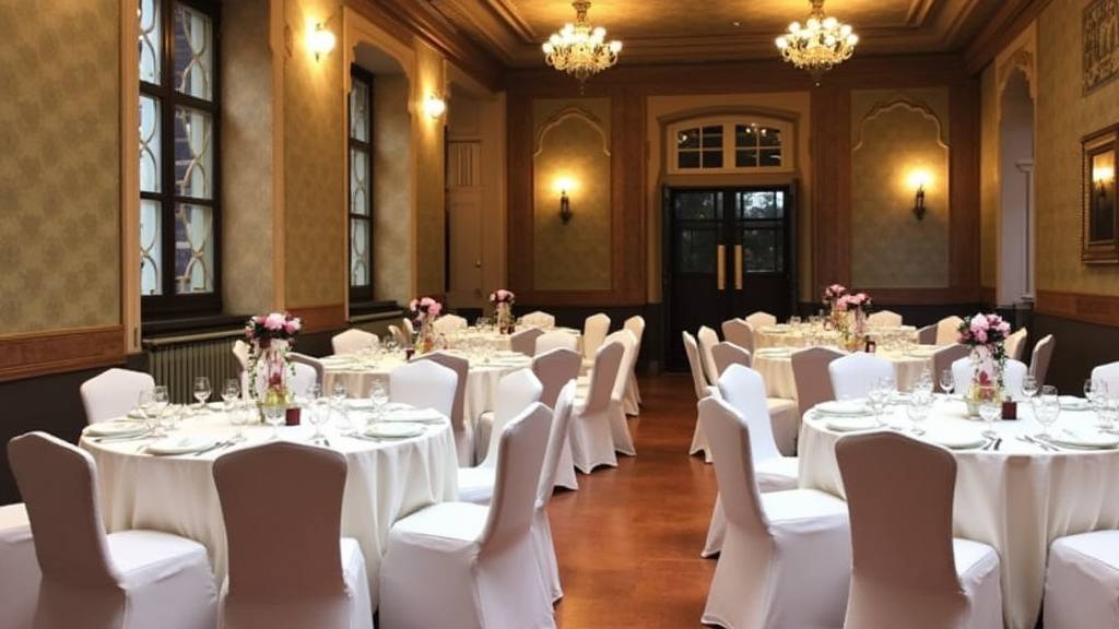Salle des fêtes aménagée pour mariage oriental