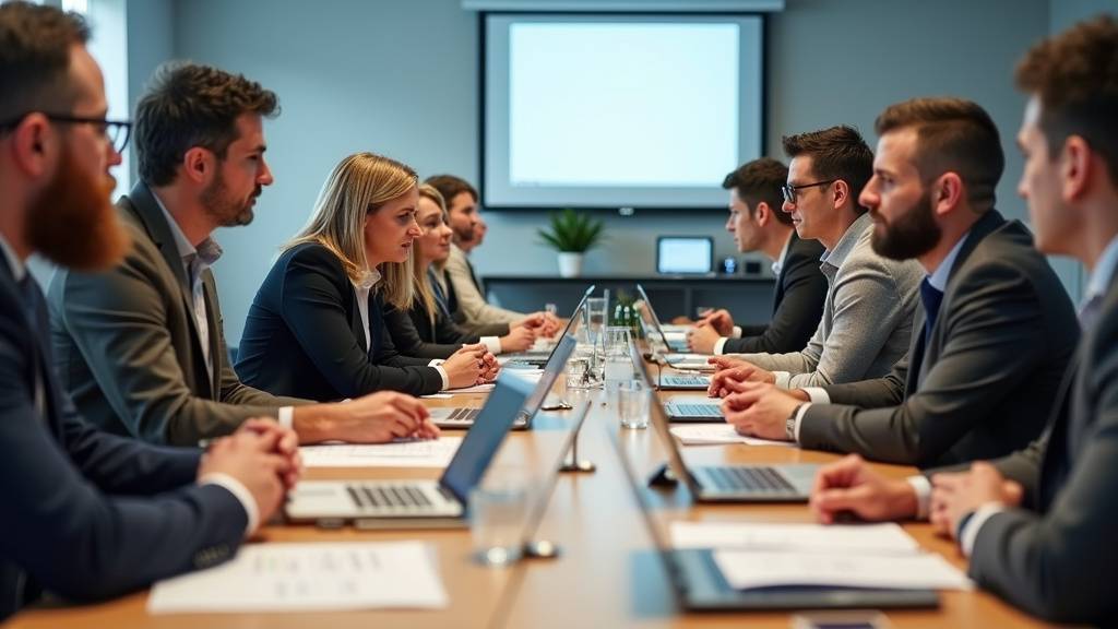 Espace de coworking moderne pour séminaires d'entreprise