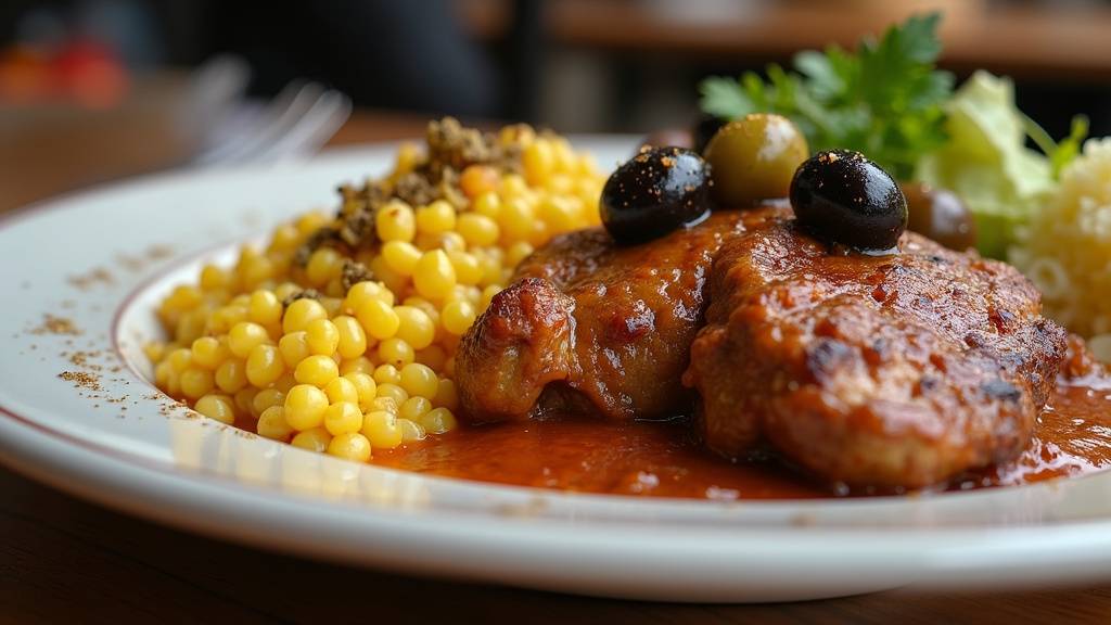 Tajine de poulet aux olives en cuisson traditionnelle