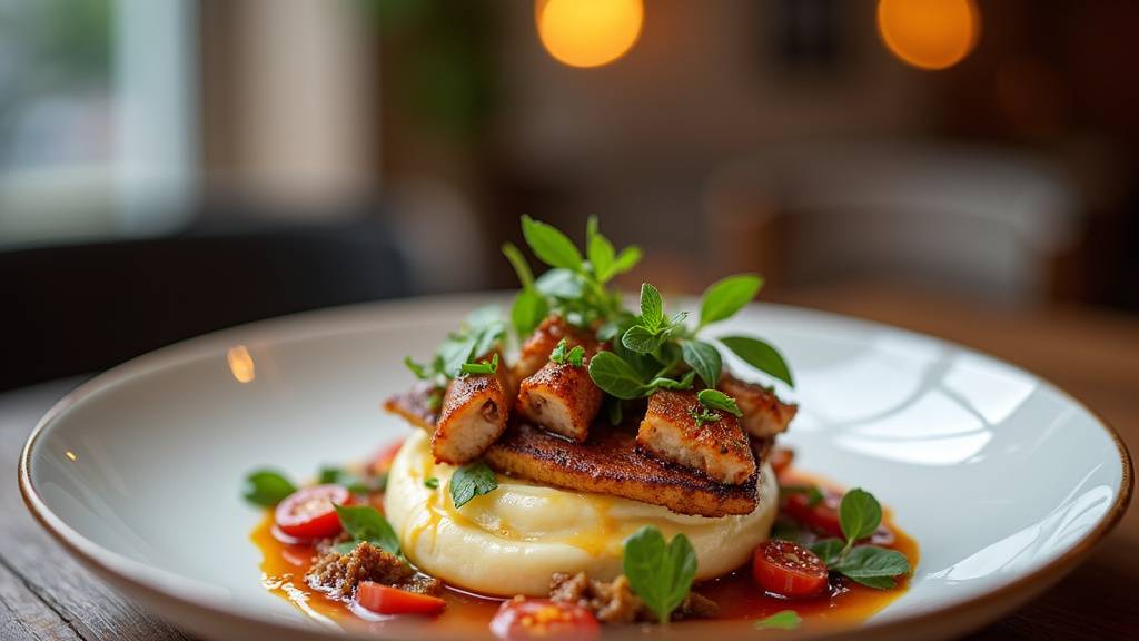 Présentation raffinée d'un traiteur halal haut de gamme à Villeurbanne avec mets d'exception